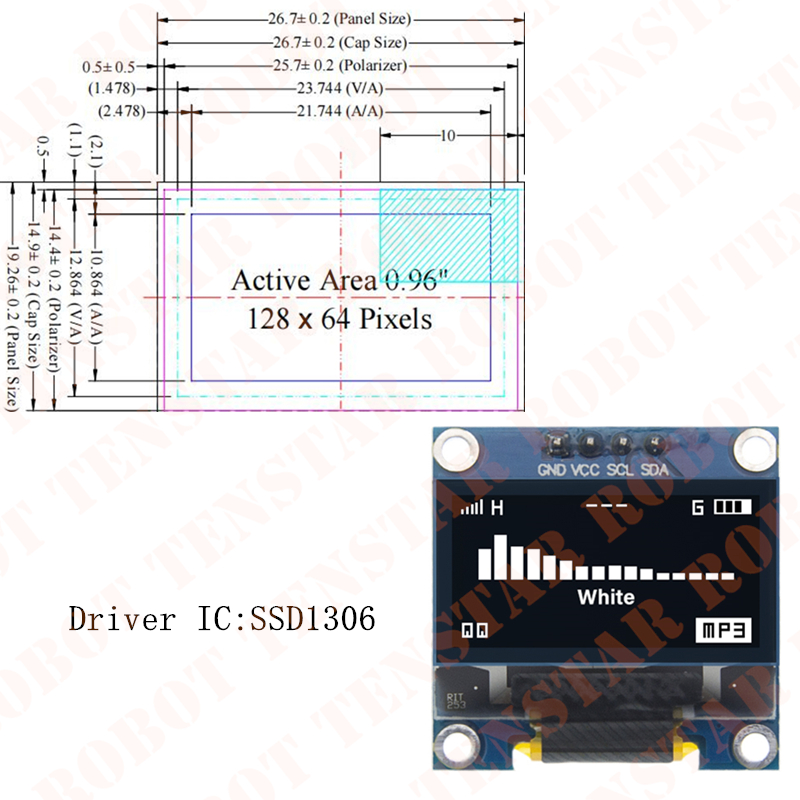 TENSTAR 0.96 Inch OLED SSD1306 - огляд і ціна Ssd1306