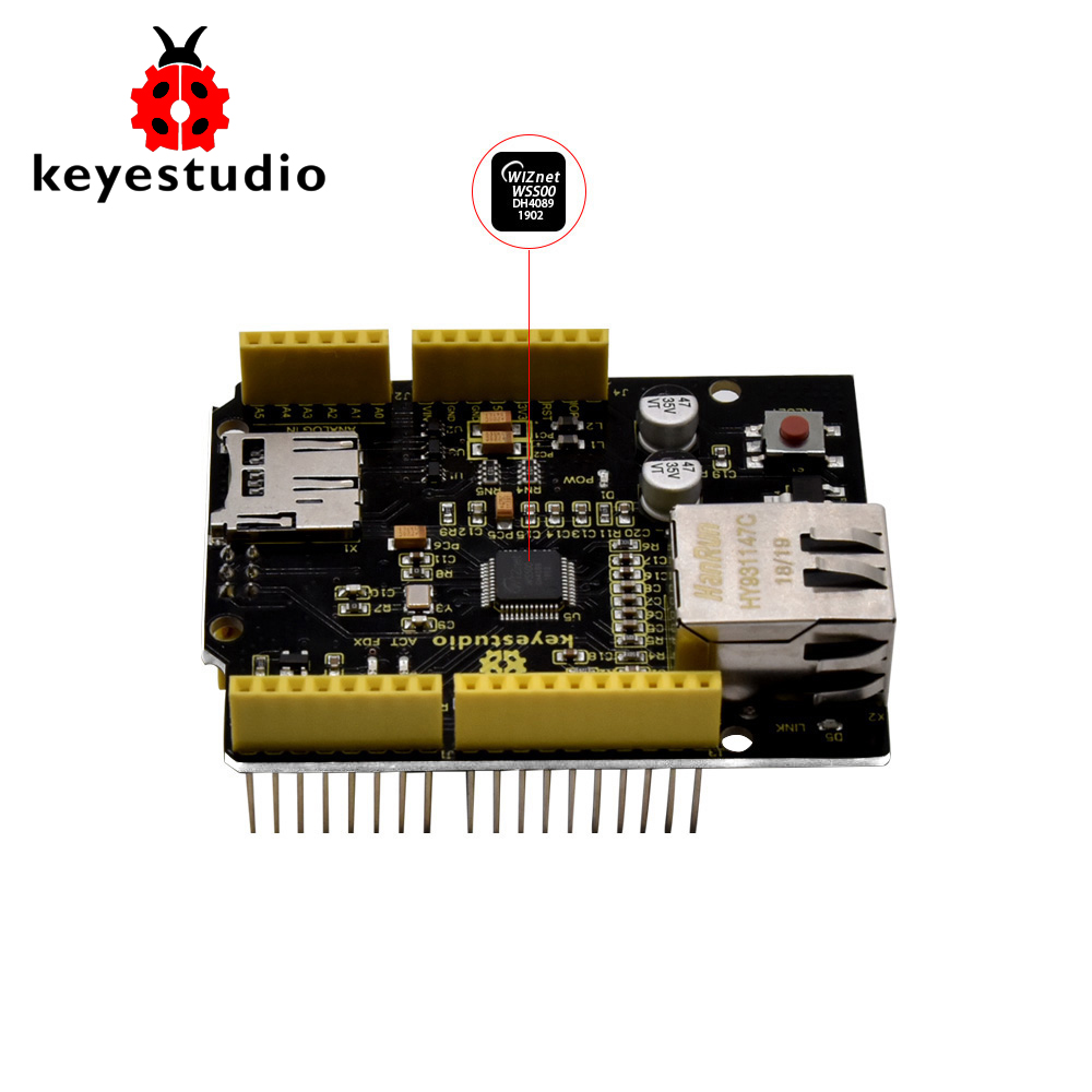 Keyestudio W5500 Ethernet Shie - огляд і ціна Ethernet W5500