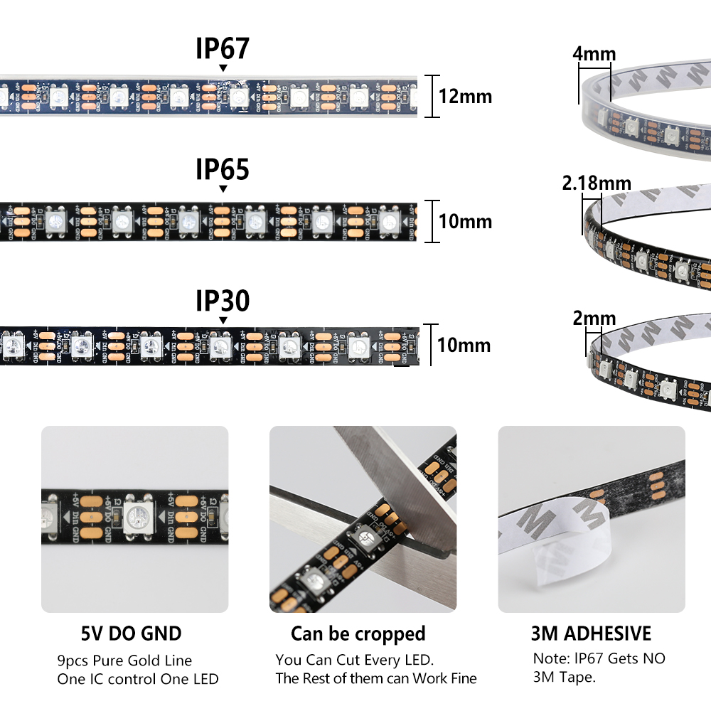 WS2812B Smart Pixel RGBIC Led  - огляд і ціна Neopixel