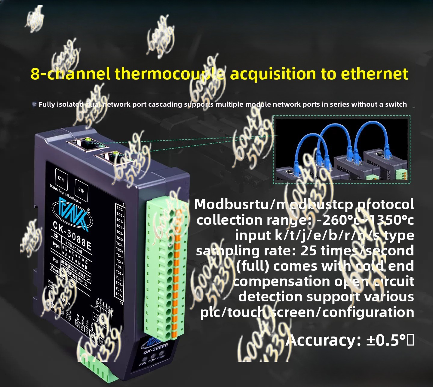 apply to 8CH Fully Isolated K- - огляд і ціна Thermocouple Module K Type