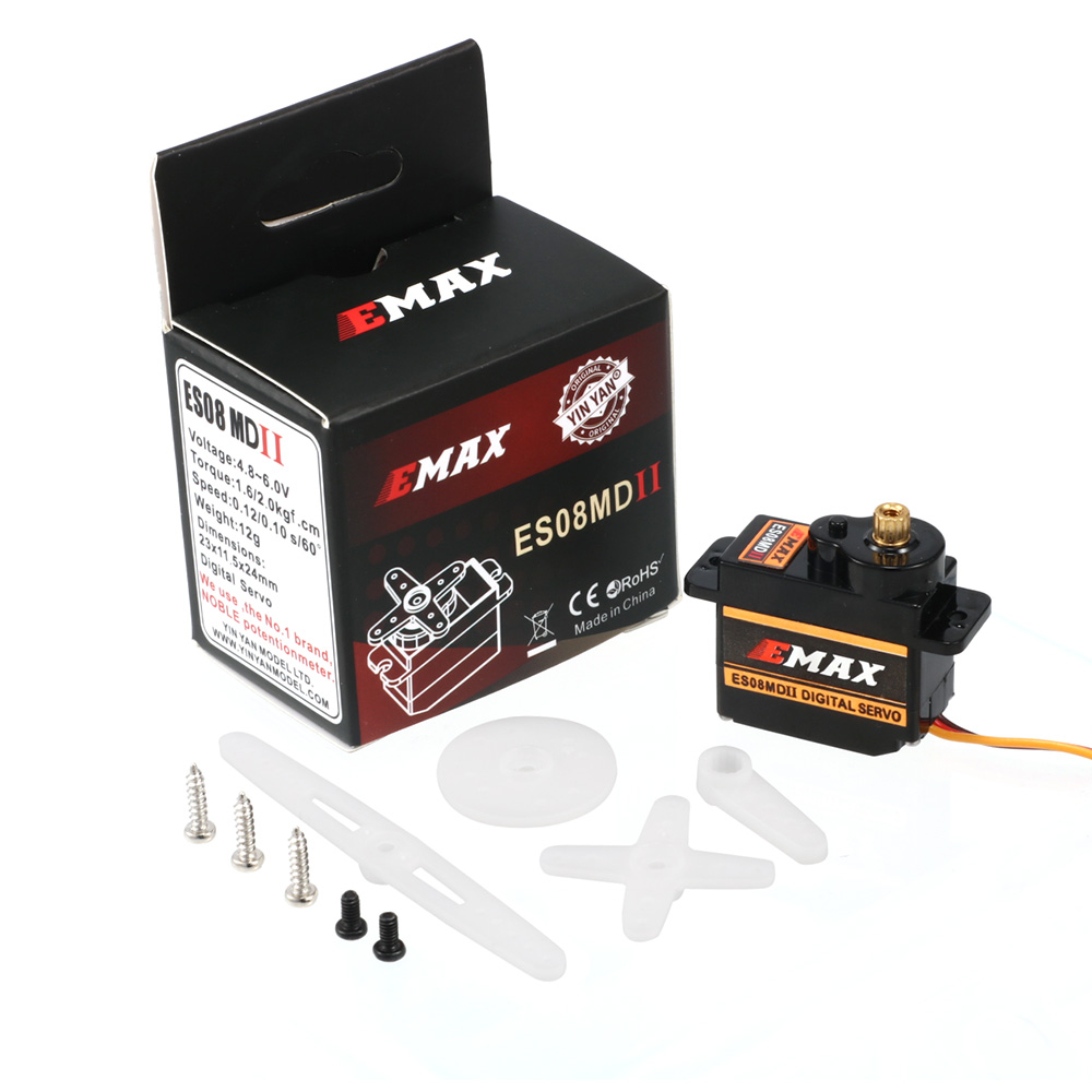 2/4/10pcs EMAX  ES08MD II Meta - огляд і ціна Servo Sg90