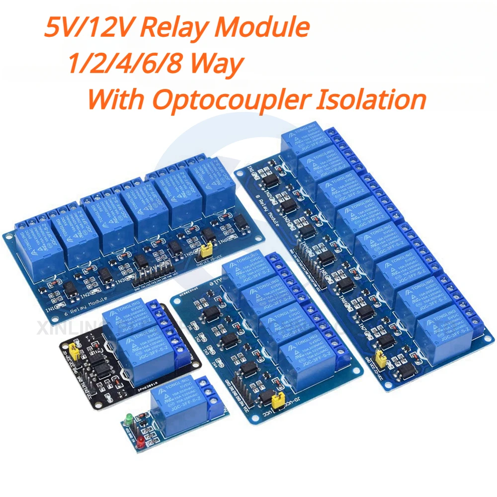 5/12V 1/2/4/6/8 Channel Relay  - огляд і ціна Relay Module 1 Channel