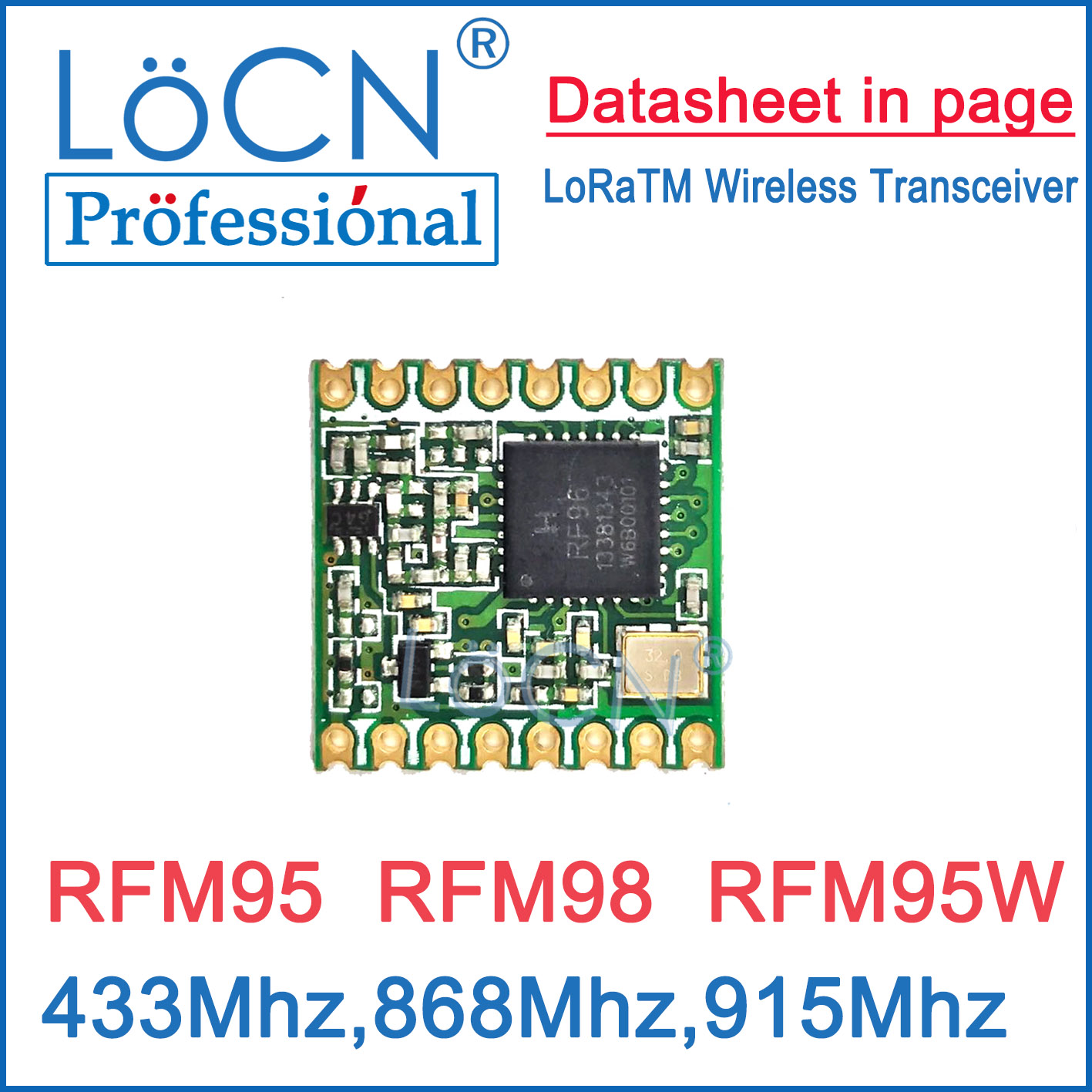 5pcs RFM95 RFM98 RFM96 RFM95W  - огляд і ціна Lora Rfm95