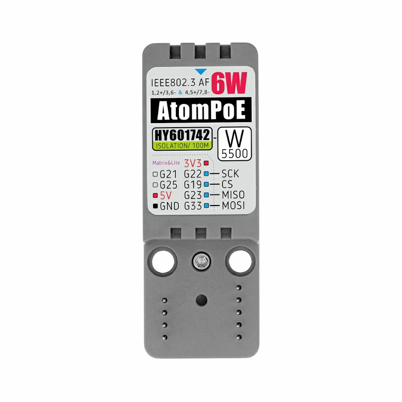 M5Stack Official ATOMIC PoE Ba - огляд і ціна Ethernet W5500
