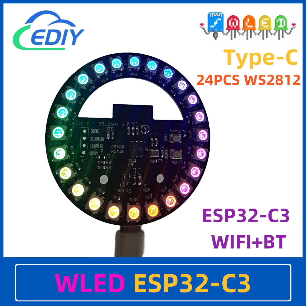 WLED ESP32-C3 Development Boar - огляд і ціна Ws2812B